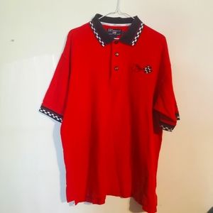 Vintage Corvette Men's Large  Polo‎ 90s Red Logo Pro Celebrity Muscle Cars